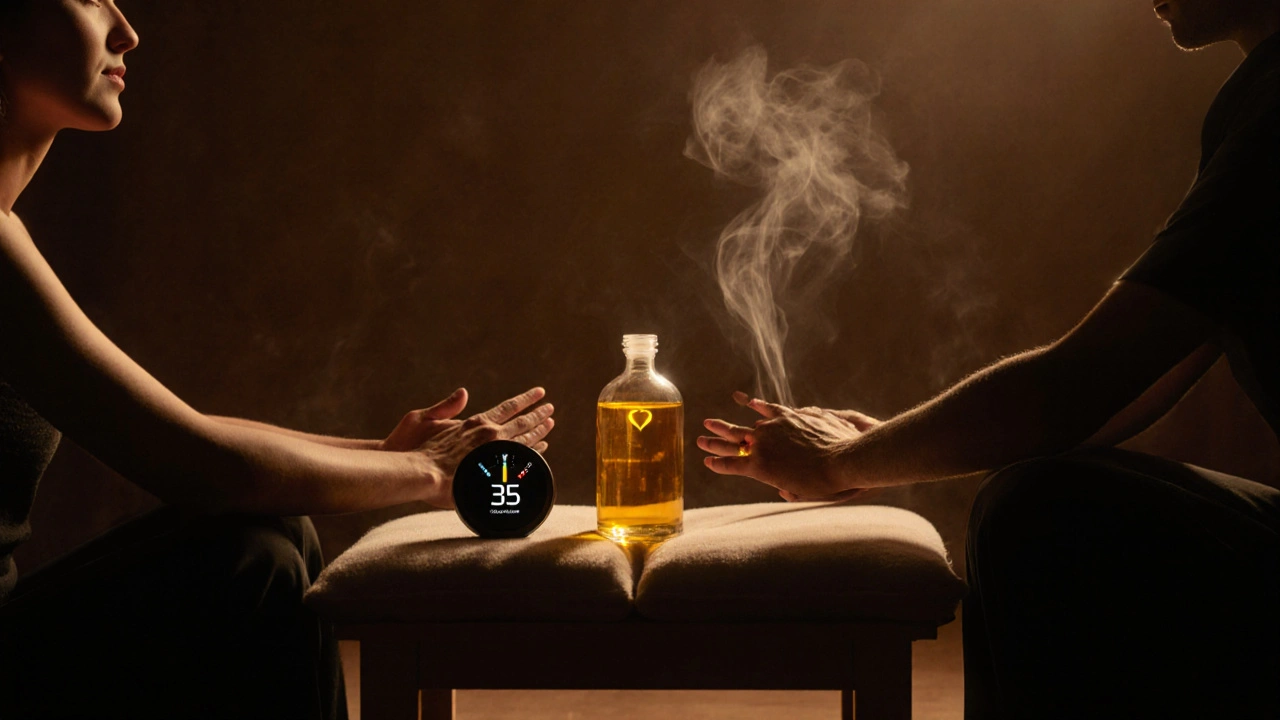 Teplé vs studené oleje při tantrické masáži - Jak vybrat správnou teplotu